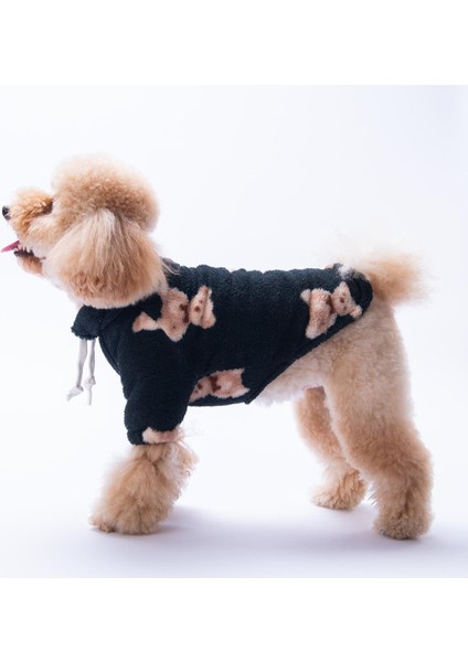 Siyah Soft Bear Büyük Irk Sweat Orta Büyük Irk Köpek Kıyafeti Pelüş Sweat indirimleri