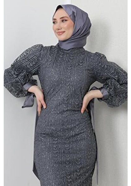 Inci Tesettür Abiye Koyu Gri indirimleri