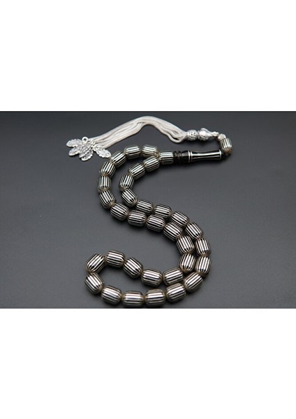 20'li Kapsül Kesim Gümüş Yarma Işleme Oltu Taşı Tesbih ST000147 modelleri