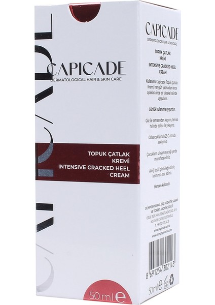 Asfstore Capicade Topuk Çatlak Kremi 50 ml fiyatları