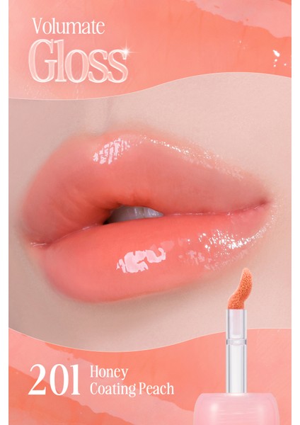 Pigmentli, Parlak Bitişli Dolgunlaştırıcı Lip Gloss Clıo Volumate Gloss 201 Honey Coating Peach fiyatları
