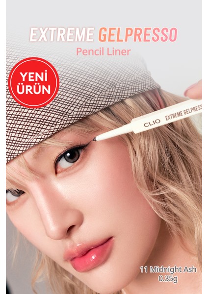 Suya Dayanıklı, Gün Boyu Kalıcı Kalem Eyeliner Clıo Extreme Gelpresso Pencil Liner (12 Flash Mocha)