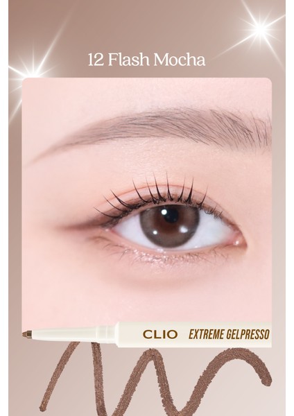 Suya Dayanıklı, Gün Boyu Kalıcı Kalem Eyeliner Clıo Extreme Gelpresso Pencil Liner (12 Flash Mocha) fiyatları