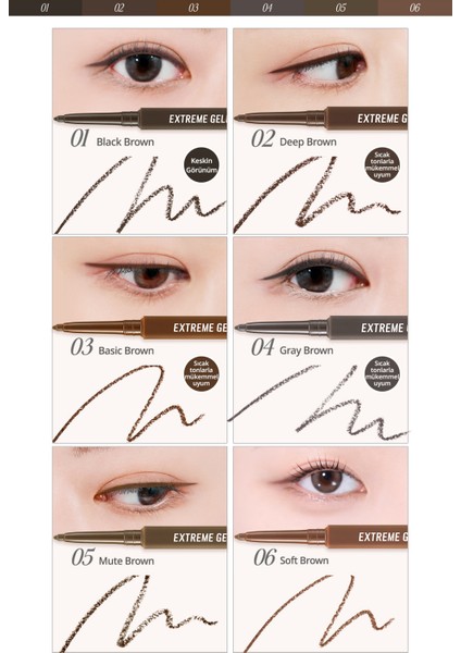 Suya Dayanıklı, Gün Boyu Kalıcı Kalem Eyeliner Clıo Extreme Gelpresso Pencil Liner (12 Flash Mocha) modelleri