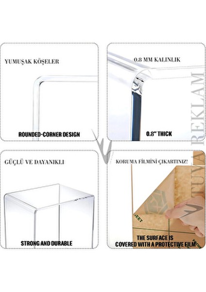Şeffaf Pleksi Zigon Sehpa Takımı 3'lü Set Modern Tasarım ve Fonksiyonel Kullanım için İdeal