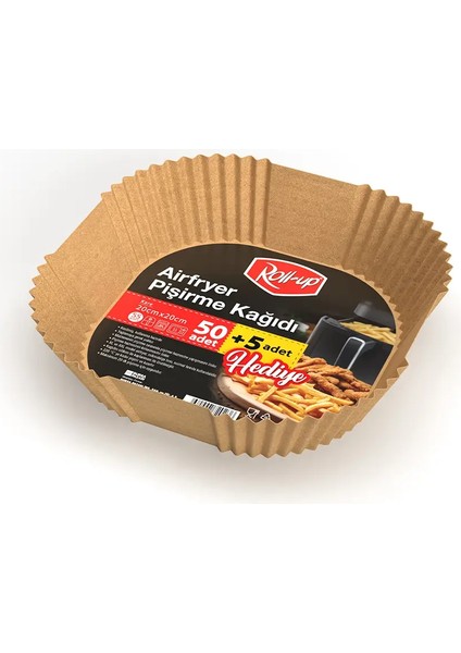 Airfryer Pişirme Kağıdı Kare 20CM 50 + 5 Adet (5 Adet Hediye)