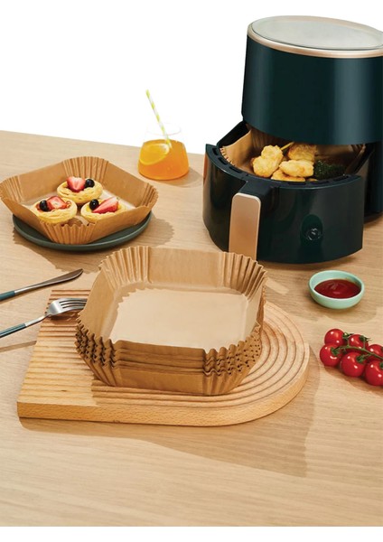 Airfryer Pişirme Kağıdı Kare 20CM 50 + 5 Adet (5 Adet Hediye) modelleri