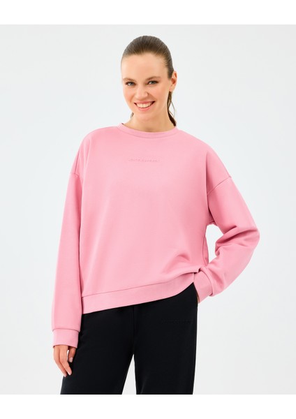 W Essential Crewneck Sweatshirt Kadın Mor Sweatshirt S2610011-0744