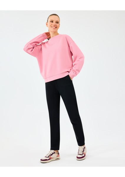 W Essential Crewneck Sweatshirt Kadın Mor Sweatshirt S2610011-0744 modelleri