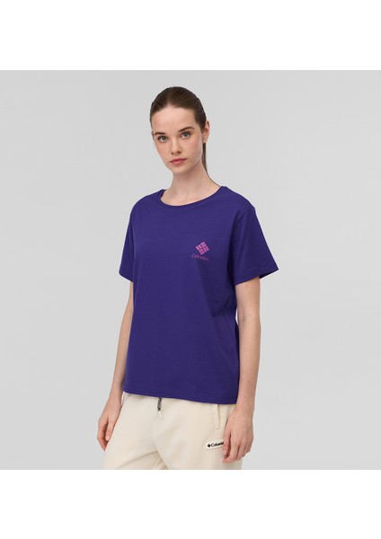 Csc Stacked Mini Gem Logo Kadın Kısa Kollu T-Shirt fırsatları