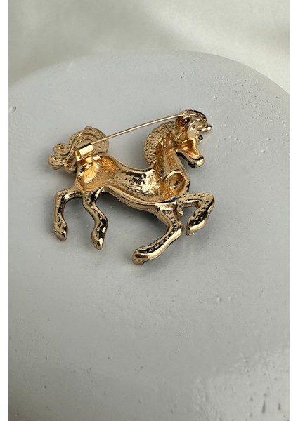 Taş Detay Işıltılı Renkli Mineli Atlı Karınca Broş (4cm) fiyatları