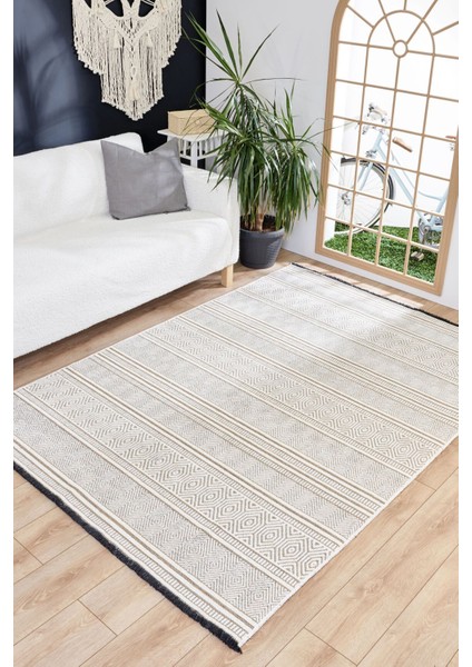 Gloria 4001 Ekru - Jüt Halı | Modern Dekoratif Dokuma Halı fiyatları