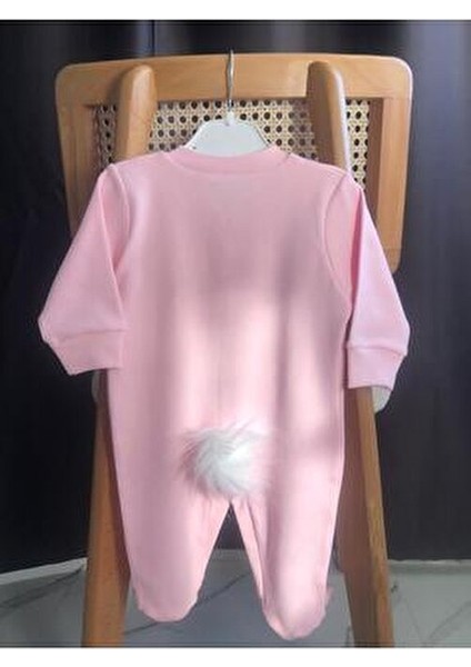 %100 Pamuk Pembe Patikli Tavşan Tulum Takımı fırsatları