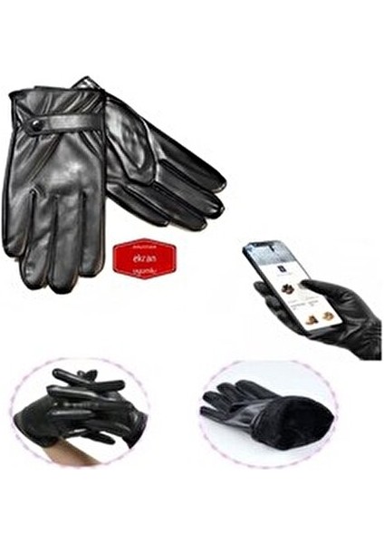Erkek Suni Deri Eldiven Dokunmatik Ekran Uyumlu fiyatları