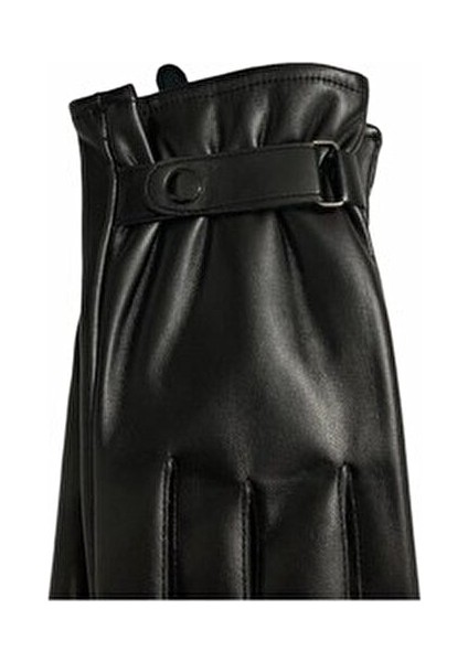 Erkek Suni Deri Eldiven Dokunmatik Ekran Uyumlu modelleri