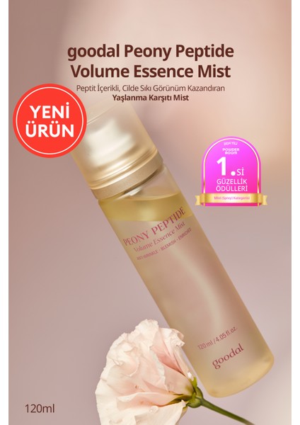 Peptit Içerikli, Yaşlanma Karşıtı Mist Goodal Peony Peptide Volume Mist Essence