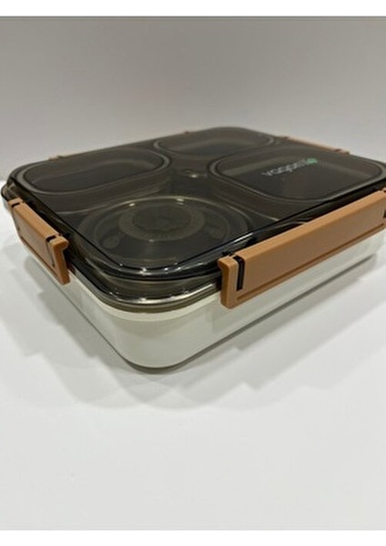 Bento Paslanmaz Çelik Tek Kat 4 Bölmeli (Sos Kaseli) 1200ML Beslenme Kutusu Sefer Tası fiyatları