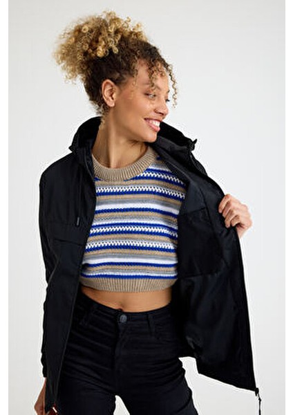 Kadın Içi Astarlı Suya Dayanıklı Kapüşonlu Cepli Yağmurluk indirimleri