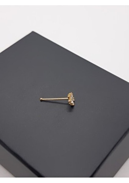 925 Ayar Gümüş Altın Kaplama Parlak Zirkon Taşlı ''yıldız'' Hızma modelleri