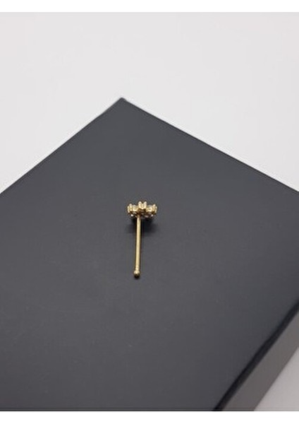 925 Ayar Gümüş Altın Kaplama Parlak Zirkon Taşlı ''yıldız'' Hızma fırsatları