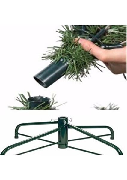 150 cm Yeşil Yılbaşı Çam Ağacı Metal Ayaklı 350 Dal Plastik Malzeme Özellikli modelleri