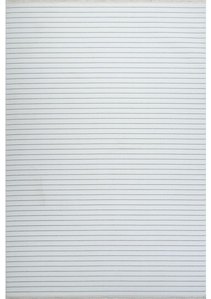 Origami 6931 Beyaz Gri - Polyester Dokuma Halı | Modern Salon Halısı