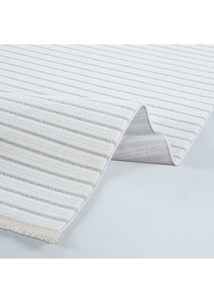 Origami 6931 Beyaz Gri - Polyester Dokuma Halı | Modern Salon Halısı modelleri