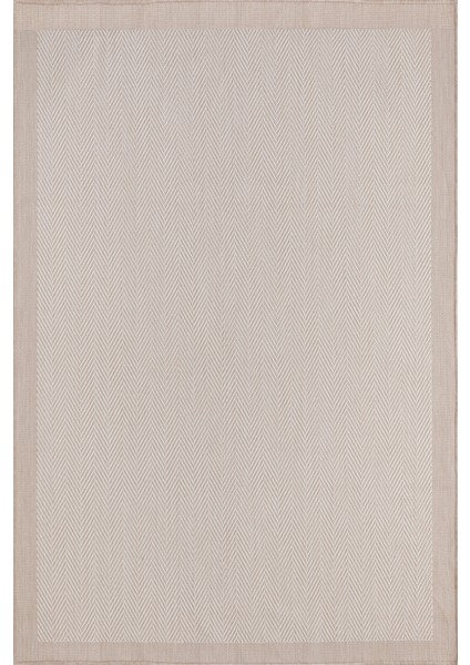 Sısal Yıkanabilir Krem Bej Tüy ve Hav Vermez Makine Dokuma Halı Mutfak Balkon Antre Bahçe Teras