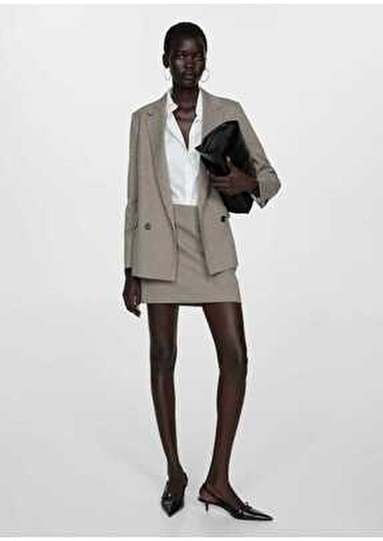 Kazayağı Desenli Mini Etek fiyatları