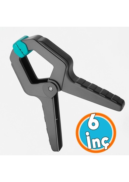 Plastik Tutacaklı Yaylı Kıskaç Işkence 150MM Marangoz ve Atölye Pratik Kullanım Ergonomik Tasırım