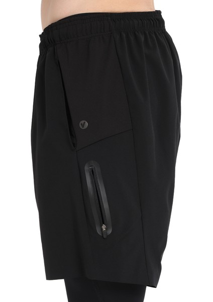 Acron Erkek Siyah Koşu Şort 25KE1003-SYH