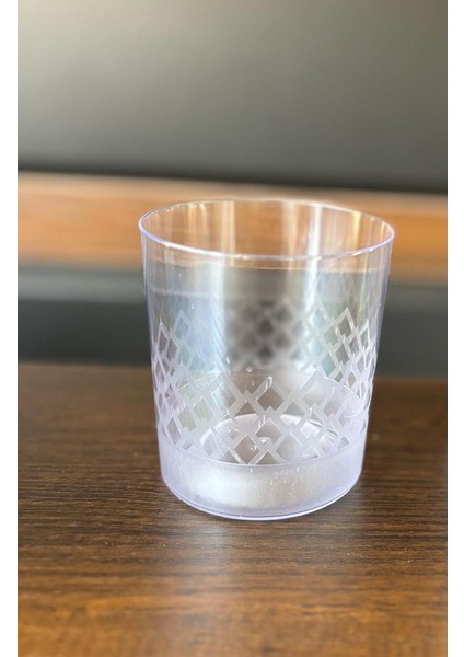 Plastik Viski Bardağı 10 Adet - Yuvarlak Tabanlı Sert Plastik Bardak