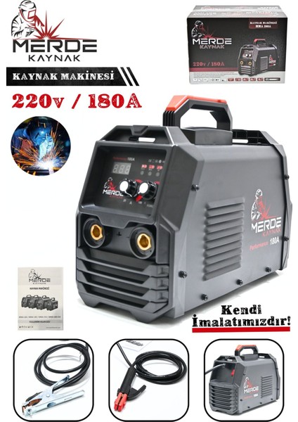 180 Amper Yeni Nesil Tam Profesyonel Dijital Göstergeli Invertör Kaynak Makinesi