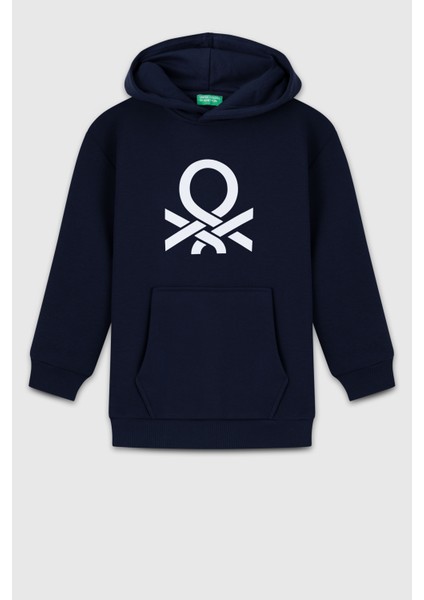 Erkek Çocuk BNT-B23341 Kapüşonlu Sweatshirt Lacivert