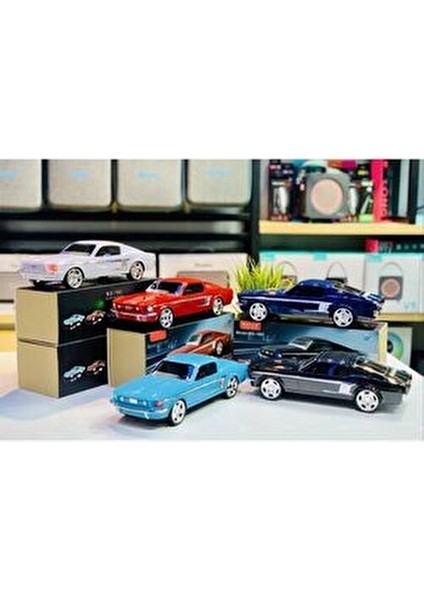 1967 Model Mastang Klasik Araba Kablosuz Bluetooth Hoparlör Speaker 10 Watt Tws Fm Radyo Sd Kart USB indirimleri