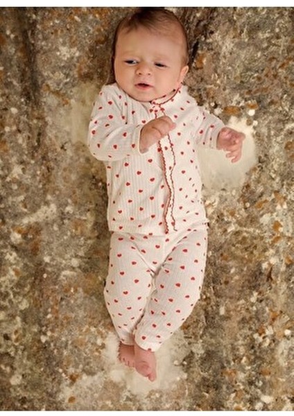 Bebek Yenidogan Çocuk Kiz Erkek Pamuklu Oyali Pijama Takımı Hediyelik