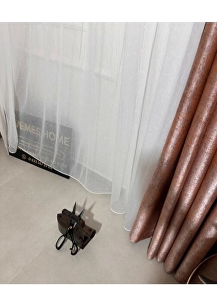 Nivemeshome Mızraklı FIR0914 AR03102 1/3 Sık Pileli Beyaz Tül Perde Apm