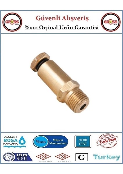 Doğalgaz Test Nipeli 1/8 Uzun - 40 Bar