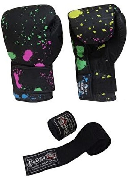 Akira Boks Eldiveni ve Bandaj 2'li Set Suni Deri Malzemeden Müsabaka ve Antreman İçin