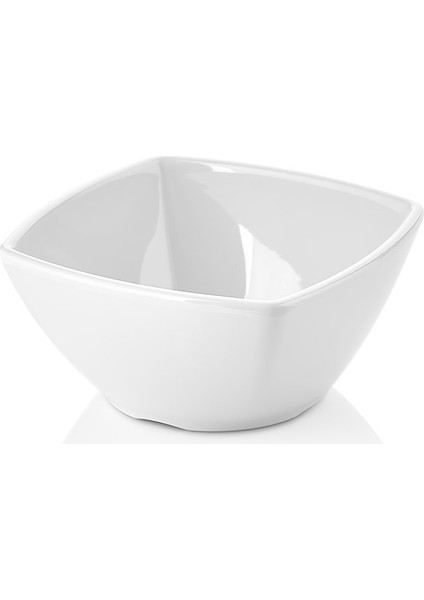 7312.PW - Carre 6'lı Beyaz Kare Kase Seti 12,5X14,8 Cm, Thermoset Melamin