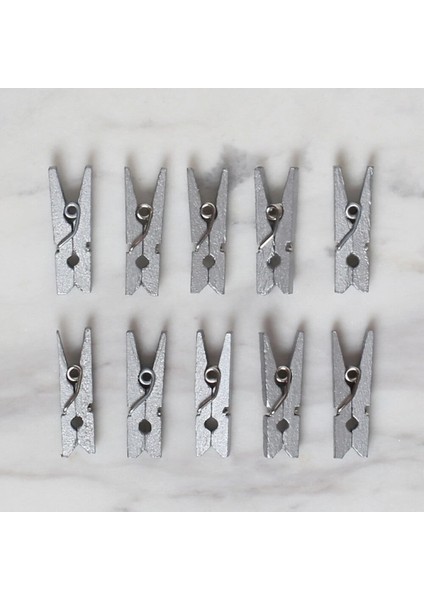 Loren Crafts 10 Lu Gümüş Renk Mini Mandal fiyatları