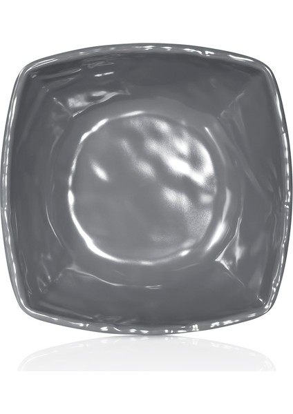M7315G - Carre Matt 6'lı Gri Kare Kase Seti 15X17,8 Cm, Thermoset Melamin