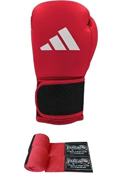 ADIH25 Hybrid 25 Boks Eldiveni Boxing Gloves, Dragondo Boks Bandajlı Set