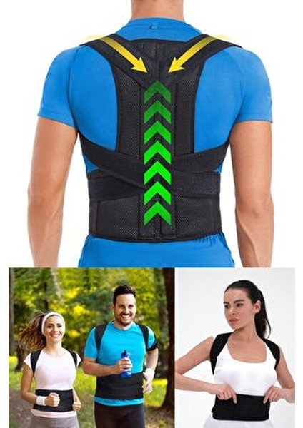 Dik Duruş Korsesi Sırt Korse Kadın Erkek Dikduruş Için Kamburluk Korseleri Önleyici Ayarlanabilir