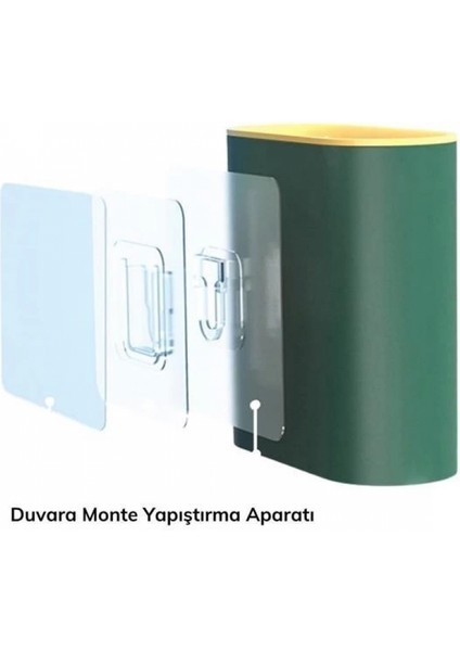 Duvara Monte Edilebilir Kapaklı Askılı Klozet Yumuşak Silikon Başlıklı Tuvalet Fırçası Seti fırsatları