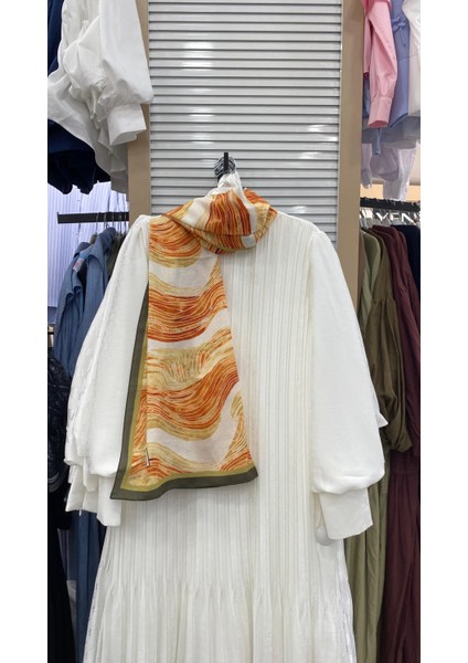 Renk Dalgalı Şal Yeşil