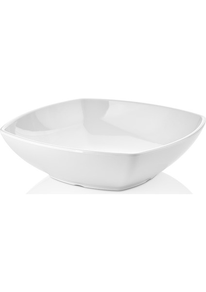 7325.PW - Carre 2'li Beyaz Kare Kase Seti 25,5X29,2 Cm, Thermoset Melamin
