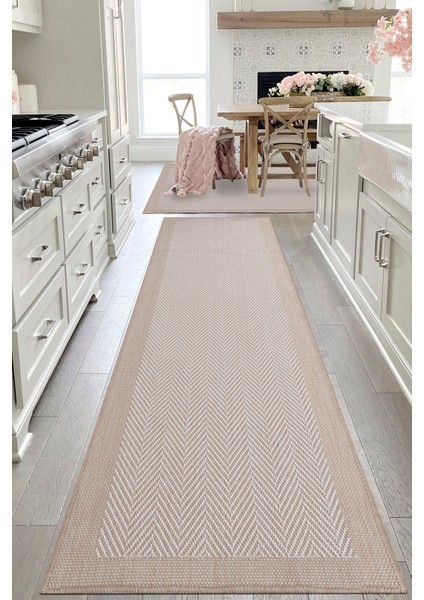 Sısal Yıkanabilir Krem Bej Tüy ve Hav Vermez Makine Dokuma Halı Mutfak Balkon Antre Bahçe Teras indirimleri