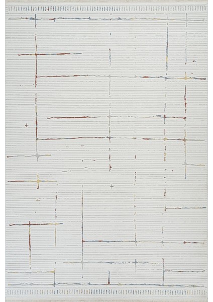 Origami 6942 Beyaz Multi - Polyester Dokuma Halı | Modern Salon Halısı