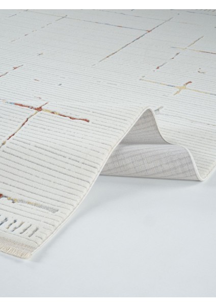 Origami 6942 Beyaz Multi - Polyester Dokuma Halı | Modern Salon Halısı modelleri